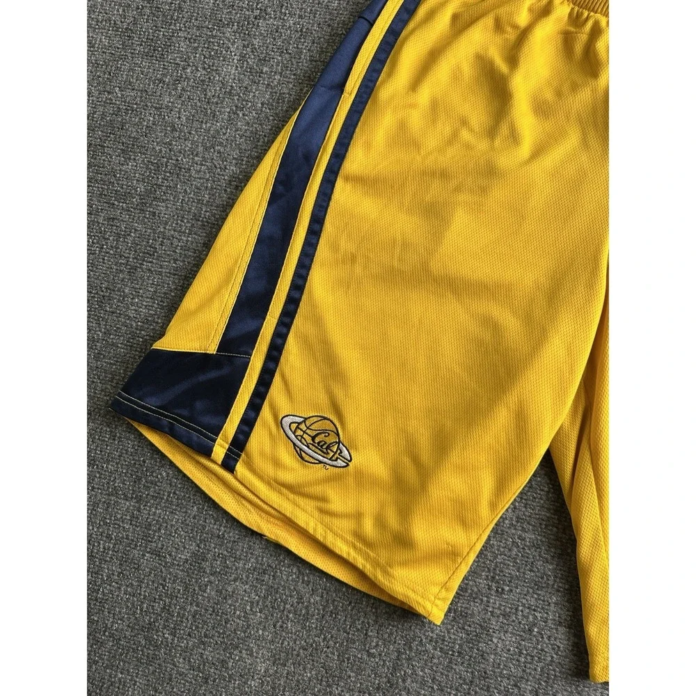 Mens Jordan Cal Golden Bears Basketball Mesh Shorts Yellow Blue, Size L